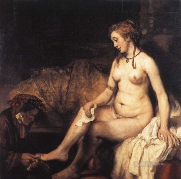 Rembrandt van Rijn Painting - Betsabé en su baño Rembrandt